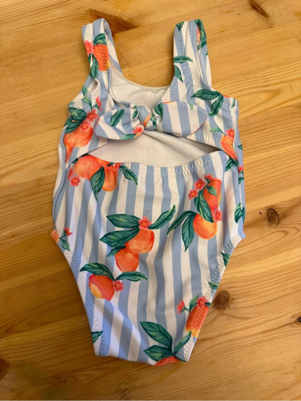 Infant swimsuit 0-3 months like new Old Navy Peaches and Stripes